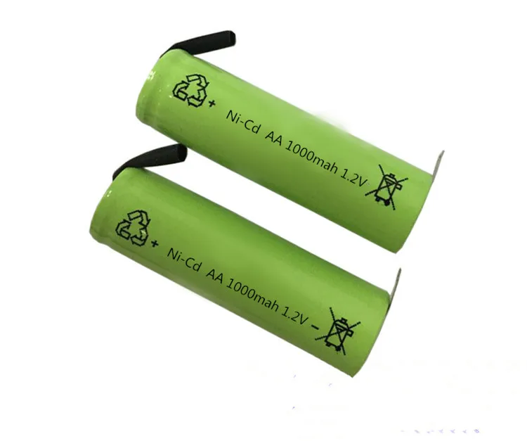 Saleaman 2pcs ni cd aa 1 2v 1000mah rechargeable battery nickel cadium