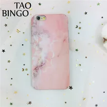 

Pink Matte Smooth Stone Pattern Phone Case For iPhone 6 Case Granite Marble Oil Painting Matte For iPhone 6 6S Plus Cover Coque