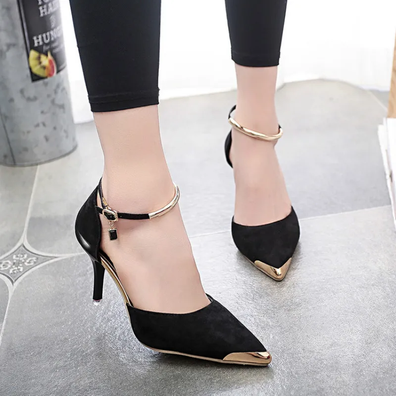 

Women Suede Pumps High Heels Women Pumps Sexy High Heels Shoes Women Pointed Toe Thin Heel Ladies Wedding Shoes