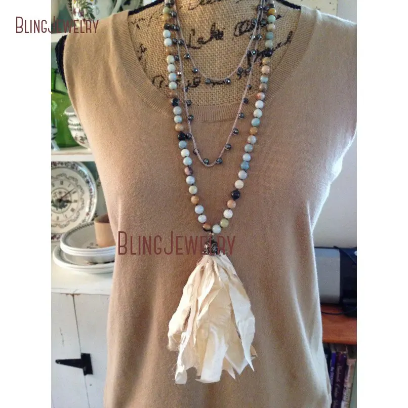 20181212-NM20615-bohemian sari silk tassel on hand knotted amazonite beads_1