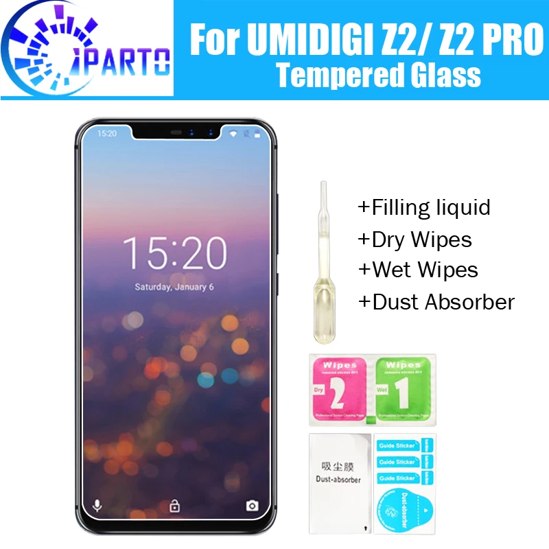 

UMIDIGI Z2 Tempered Glass 100% Good Quality Premium 9H Screen Protector Film Accessories for UMIDIGI Z2 PRO (Not 100% Covered)