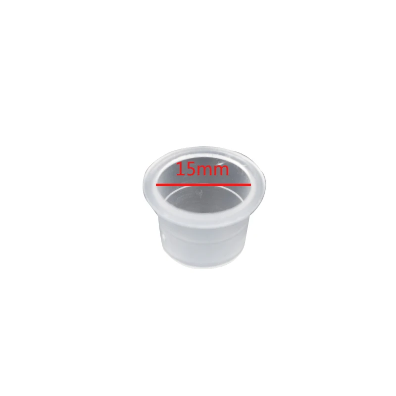 100Pcs Plastic Tattoo Ink Cups For Permanent Tattoo Makeup Eyebrow Makeup Pigment Container Caps Disposable Accessories