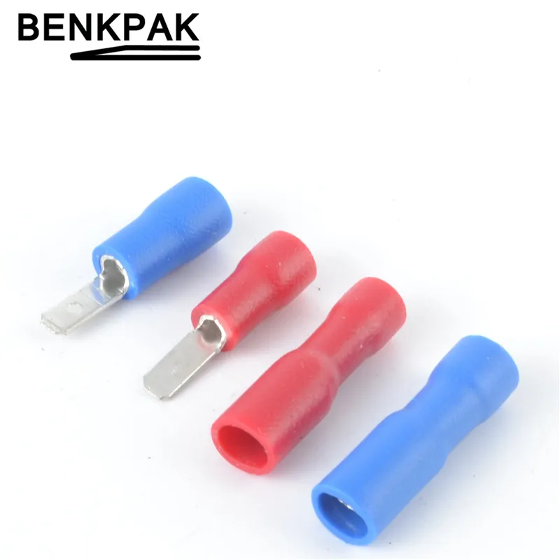 

2.8mm Red/Blue 50 Female 50 Male Electrical & Wiring Connector Insulated Crimp Terminal Spade