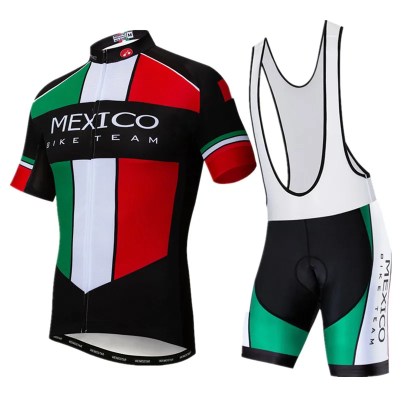 Weimostar, русская команда, одежда для велоспорта, мужская, дышащая, Pro, комплект для велоспорта, анти-пот, одежда для велоспорта, одежда для гонок, спорта, MTB, велосипеда - Цвет: Mexico (Bib)