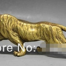 Китайский Фэншуй Медь латунь Животных Зодиак Год Лаки Статуя Тигра