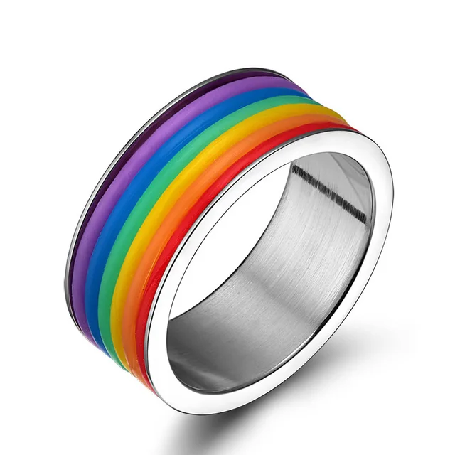 SHEAUTY Stainless Steel Rings Lesbian Bisexual Lgbt Gay Pride Homosexual Same Se SHEAUTY Stainless Steel Rings Lesbian Bisexual Lgbt Gay Pride Homosexual Same Se