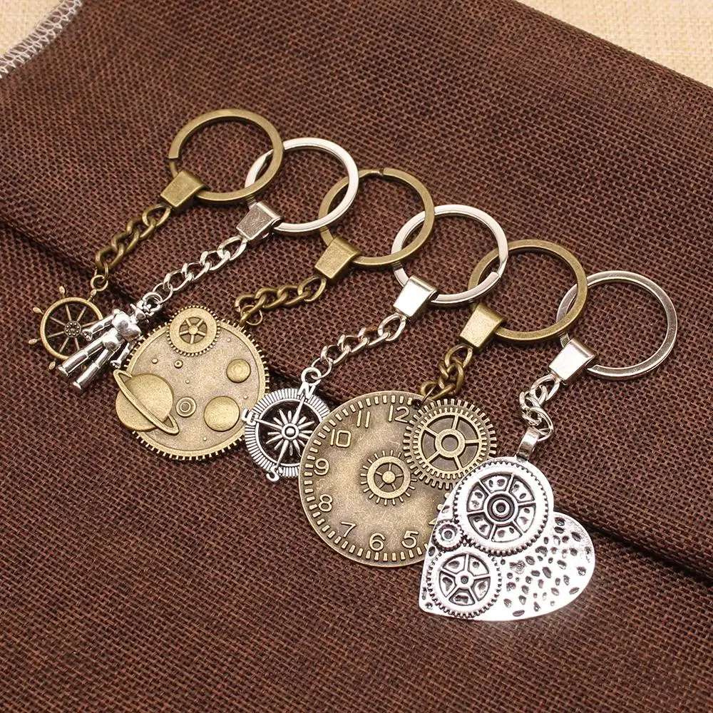 

Vintage Steampunk Men Keychain Gears Steampunk Accessories Keychains For Men