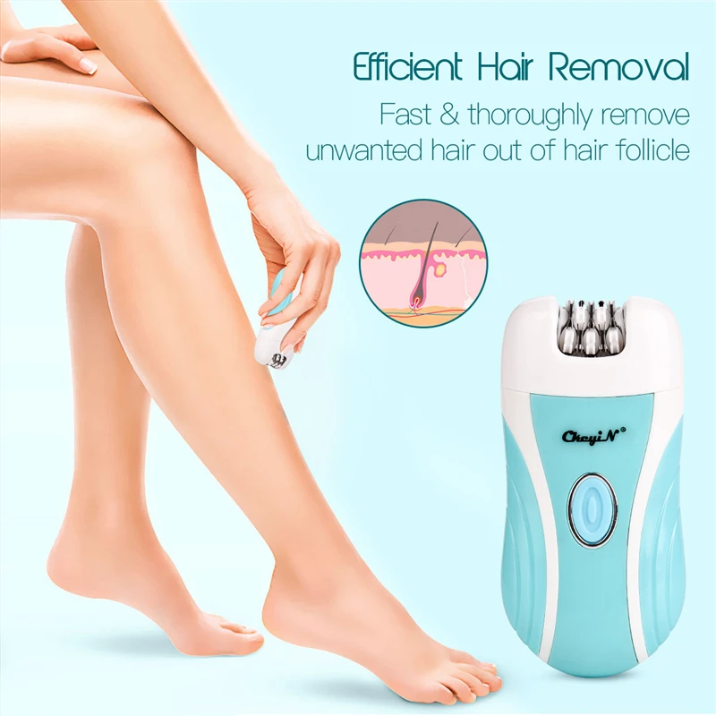 3 in 1 Rechargeable Epilator Hair Shave Remover Cordless Lady Razor Trimer Clipper Callus Remove He
