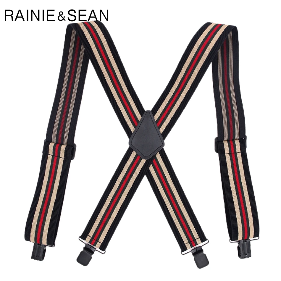 RAINIE SEAN Shoulder Strap For Pants Wide Men Suspenders