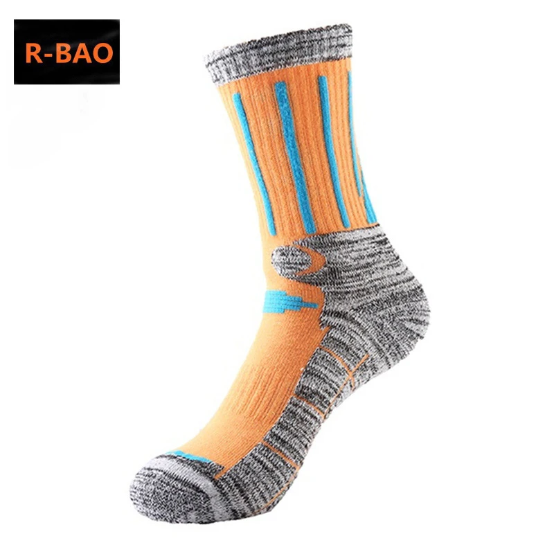 R-BAO Cotton Outdoor Mountaineering Skiing Socks Men Women Thicken Snowboarding Outdoor Sports Socks For Hiking Ice Hockey M L