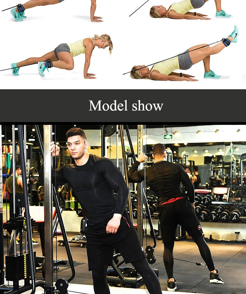 Black Blue Red Fitness Ankle Straps Practical Exercise Ankle Cuffs Padded Ankle Strap for Legs Abs and Gluteus Exercises (11)