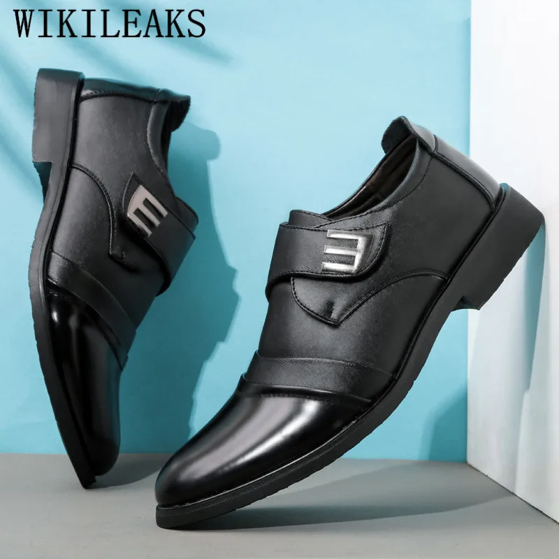 

2019 genuine leather formal shoes men loafers italian leather wedding business dress shoes zapatos de vestir elegante de hombre.