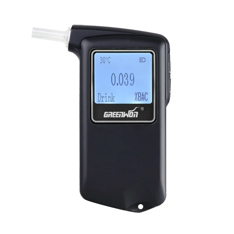 GREENWON الأزرق LCD شاشة ديجيتال 2.0 بلوتوث الكحول الكحول مع طابعة صغيرة ، حصة جهاز اختبار شرب الكحوليات مع الذاكرة