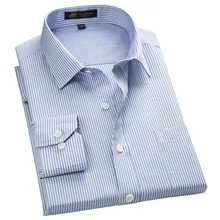 Летние Стильные мужские рубашки высокого качества Liene мужские деловые формальные рубашки Social сплошной цвет/полосатые рубашки для мужчин