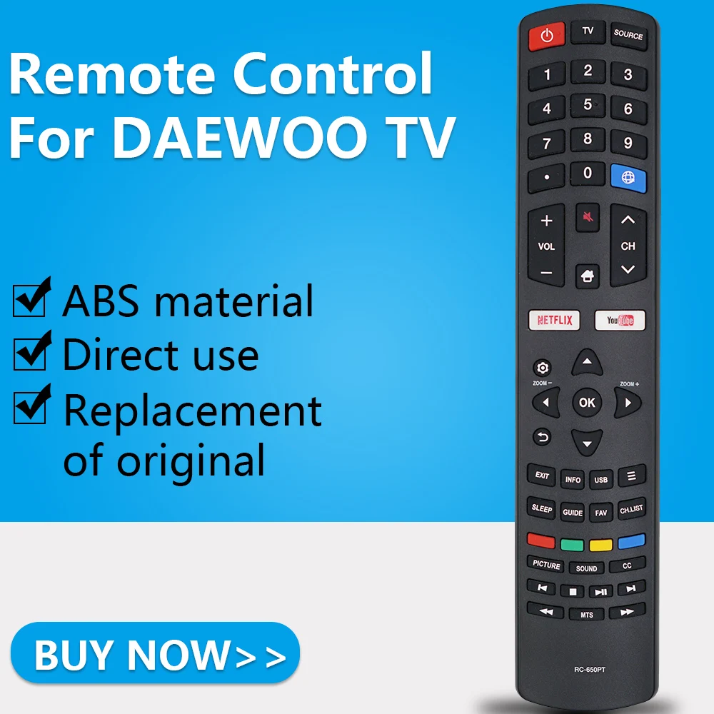 

ZF For DAEWOO TV Remote control RC-650PT 06-531W52-DW01X