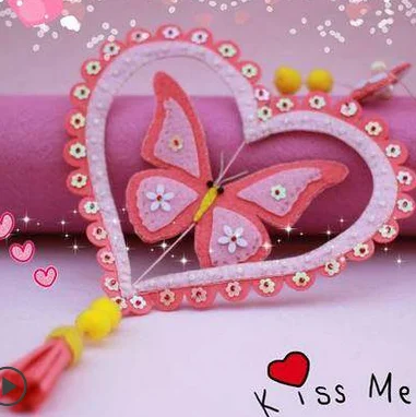 Personality car hanging Fabric Felt kit Non-woven cloth Craft DIY Sewing set Felt Handwork Material DIY needlework supplies