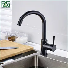 FLG Best Quality Wholesale And Retail Kitchen Sink Black Water Faucet 360 Degree Rotating Deck Mounted Kitchen Mixer Taps 100059