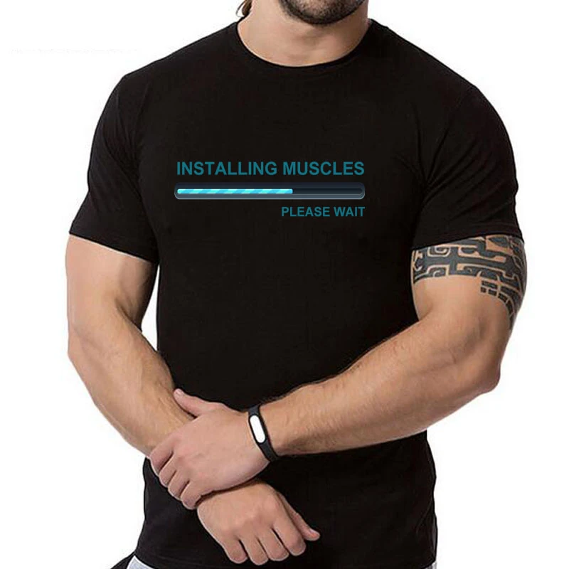 HanHent تركيب العضلات تي شيرت Camiseta الرجال القطن قصيرة الأكمام كمال الاجسام قميص اللياقة البدنية الملابس قمم T قميص الرجال مضحك