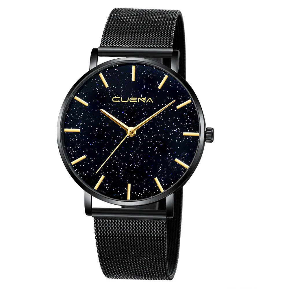 Модные женские часы с сетчатым ремешком из нержавеющей стали, Аналоговые кварцевые наручные часы, браслет, простой стиль, дизайнерские часы-браслет Q - Цвет: A