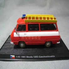 Birthday Gift 1/43 Czech 1981 SKODA 1203 Fire Truck Collection Display Model Alloy Die-cast Classic Vintage Fire Truck Toys