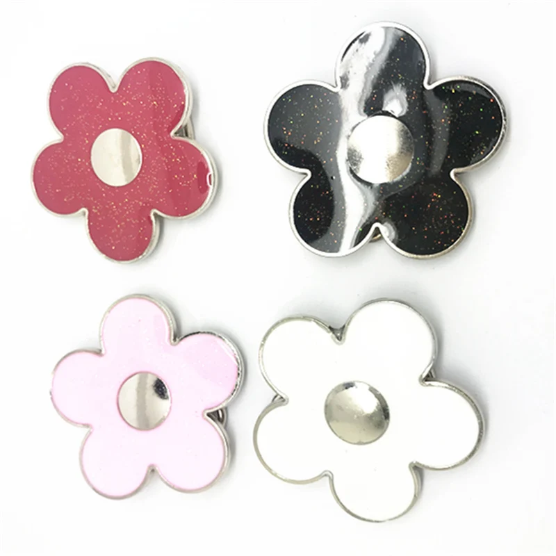 

Custom Factory 200 pcs wholesale colorful flower 4 color metal belt buckle for 3 cm women's belt