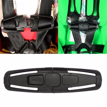 

Car Baby Safety Seat Strap Belt Harness Chest Child Clip Buckle Latch Black Nylon 14.5 x 4cm