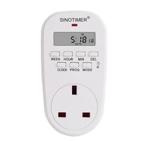 UK Plug British Outlet 7 Days Weekly Programmable Digital Plug Socket Timer Switch Time Relay Wall Clock Power AC 230V 220V 50Hz 1