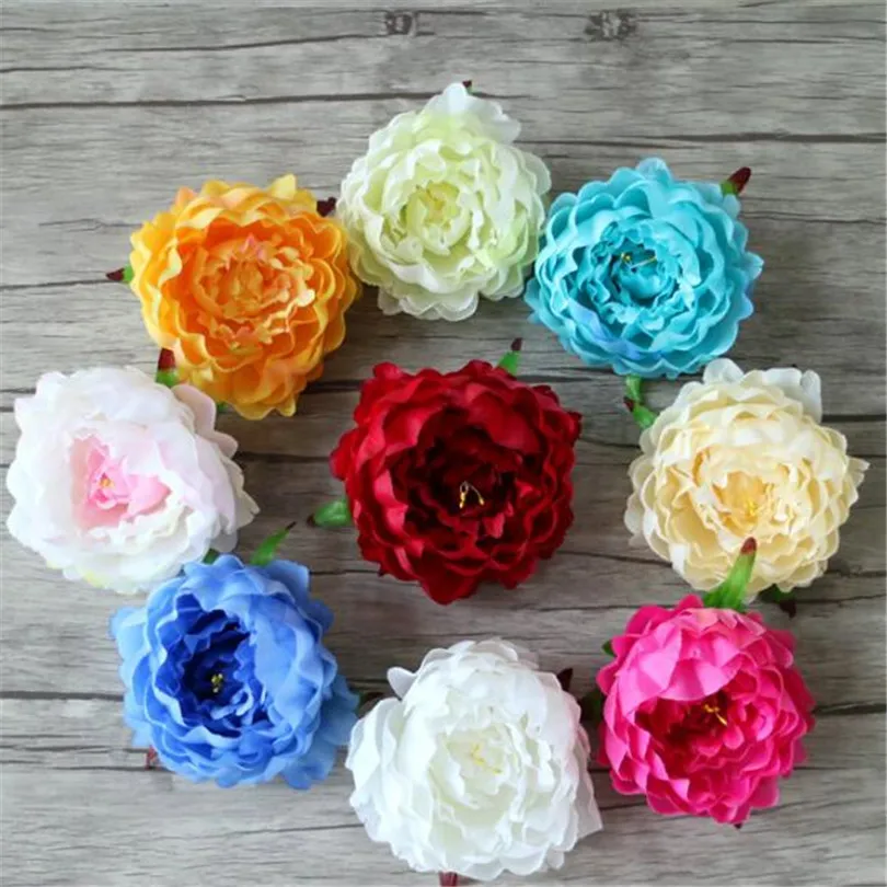 100pcs Artificial Peony Flower Heads 10cm Simulation Peony Flower Head