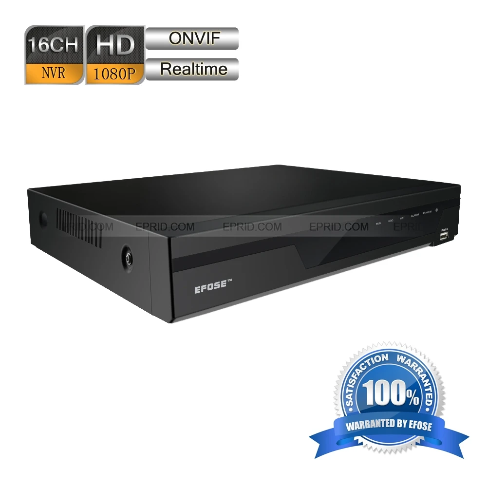 

EFOSE FO-6116NB-E2 16 Channel HDMI 1080P Real-Time ONVIF 1U Network Video CCTV NVR