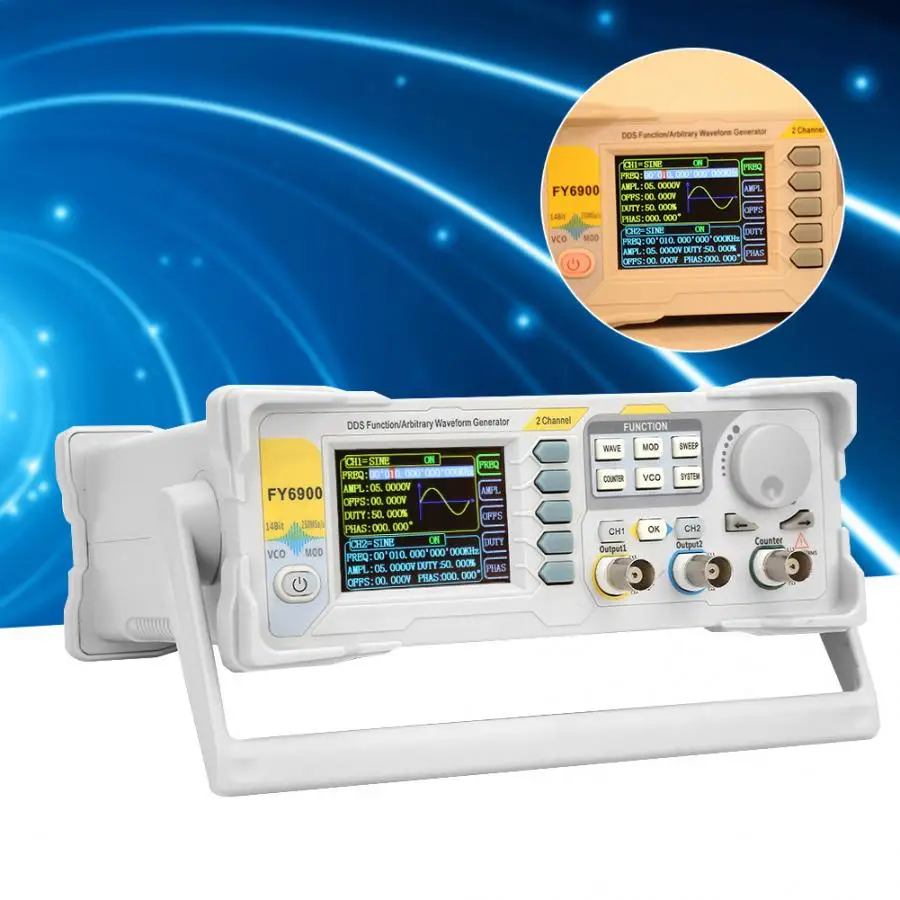 

Signal Generator Digital Display Frequency Duty Ratio Audio signal generator fy6900 60mhz frequency meter for generator