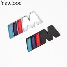 1 pc/lot Cool Car Auto Decoration Badge Stickers M Logo Metal 3D Car Sticker for BMW M3 M5 X1 X3 X5 X6 E36 E39 E46 E30 E60 E92