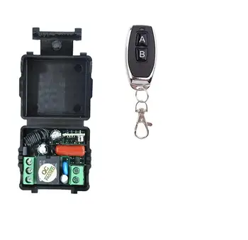 

RF Wireless Light Remote Control Switch 220V-230V-240V 1000W 433Mhz with 1CH Relay 2-Button Black Transmitter Toggle