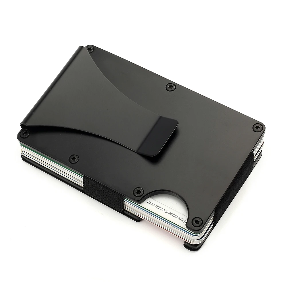 RFID Anti thief Metal Mini Money Clip Credit Card ID Holder Wallet Car