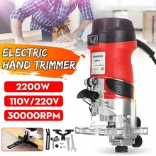 220 V/110 V электрический ручной триммер 1/4 дюйма древесины ламинатор маршрутизатор обрезки для резьбы и шлифовки машина поделки из дерева дере...(China)