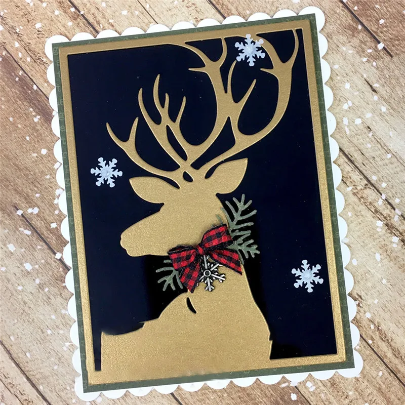 

Naifumodo Deer Frame Craft Die Metal Cutting Dies Stencil for Scrapbooking Decorative Crafts Paper Cards New 2019 Animal Dies