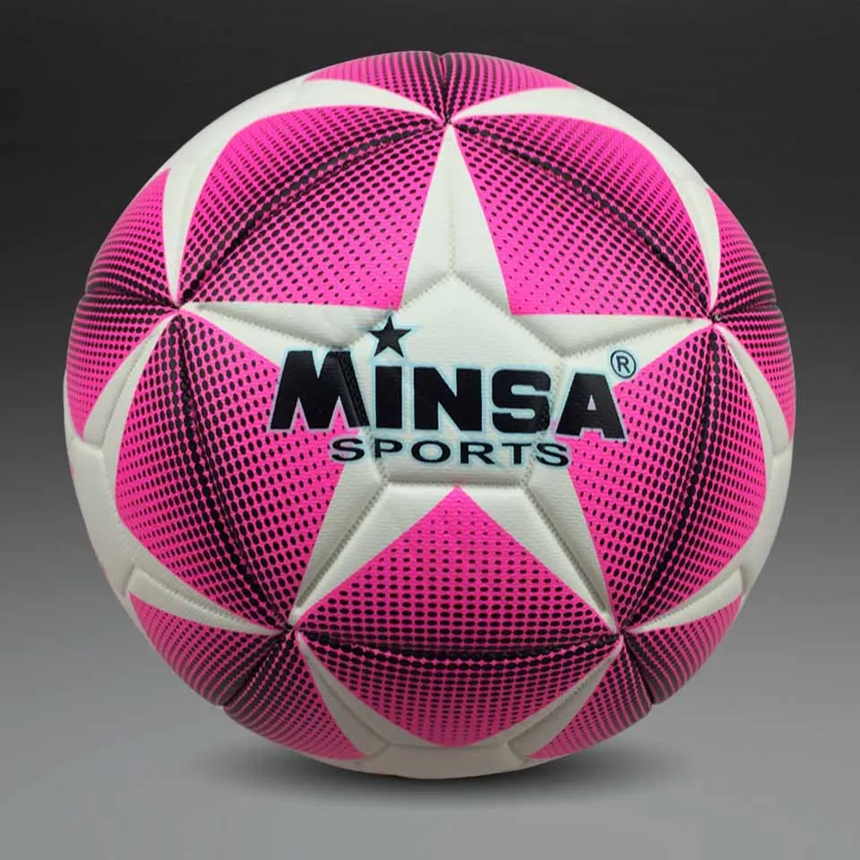 MINSA детский футбольный мяч Размер 4 швейная машина футбольный мяч PU Молодежные студенческие футбольные мячи Любительская тренировка Футбол - Цвет: As the picture