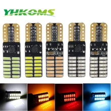 YHKOMS 4 Sztuk Canbus T10 Wedge W5W Żarówki LED 194 168 LED Parking światło 24 SMD 4014 Samochodów LED Światła DC12V Samochodów Side Marker Światło Lampy