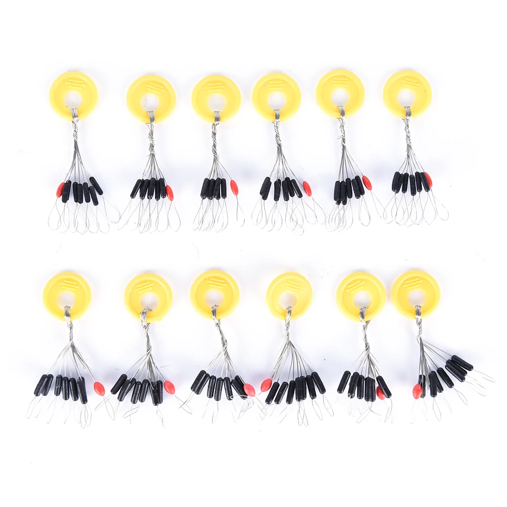 

20 Pcs 2 Sizes Rubber Tendon Stopper Bean Fishing Tackle Long Strip Cylindrical Shape Space Beans Accessories