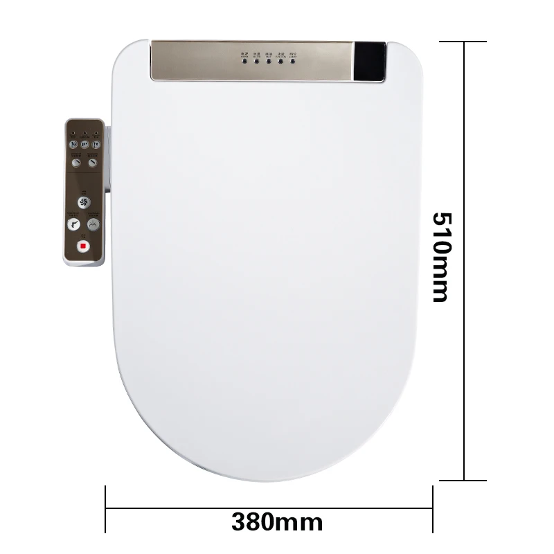 Golden Side-Panel Крышка для биде lcd 3 цвета "умное" сиденье для унитаза удлиненное электрическое умное Отопление биде сидит светодиодный светильник Wc - Цвет: Golden Side-Panel