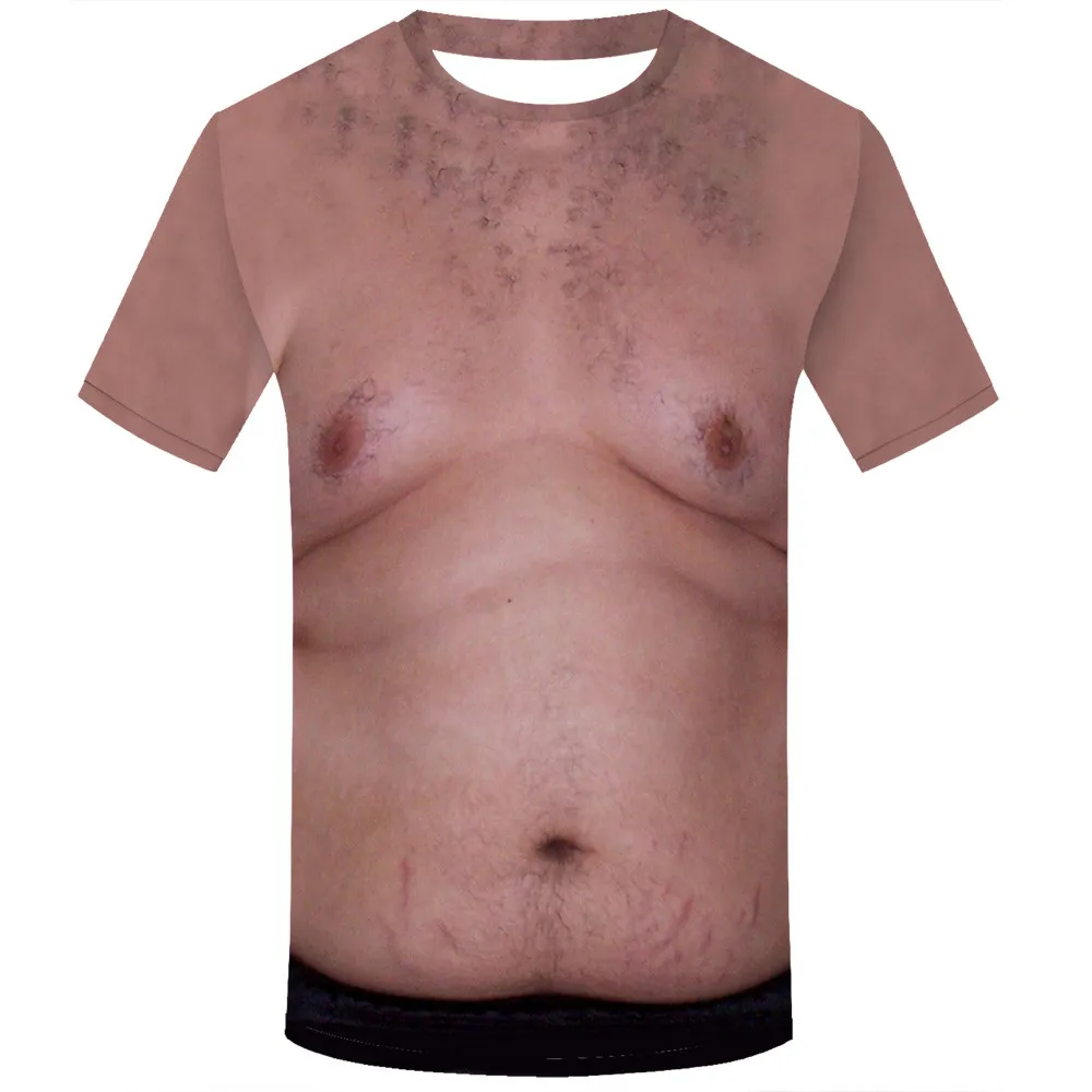 2019 Top Brand Men's T-Shirt Slim Fit Rude Stag Party Fancy 3D Offensive Boobs Printed Tee Funny Mens Clothing