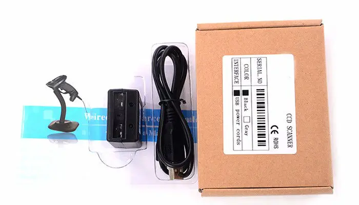 Portátil do Código de Barras do Ccd Fixo do Sensor do Leitor do Código de Barras da Montagem de Usb 1d com Mini Varredor Prendido Módulo de Usb
