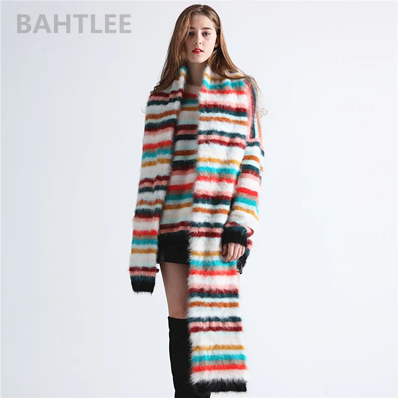 BAHTLEE зимний женский супер длинный шарф irdescence ангольский вязаный шарф согревающий модный брендовый Стильный Идеальный нейтральный