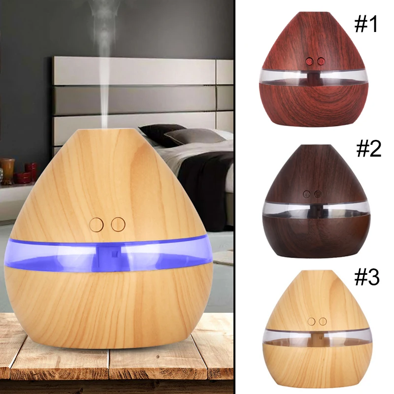 

Ultrasonic Nebulizer Air Humidifier Oil Aromatherapy USB Charging Yoga Useful Convenient 300ml Wood Grain