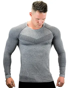 

2018 Long Sleeve Sport T-Shirt Men Running T-shirts Gym Sports Clothing Sport Top Men's Sportswear