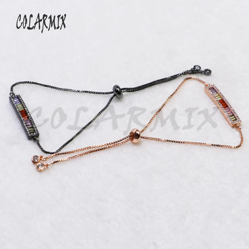 5 pieces rainbow zircon bracelets mix colors zircon bracelets fashion New wholesale jewelry fashion jewelry for women 5239