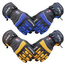 Наружные электрические лыжные перчатки, двухсторонние перчатки с подогревом, контроль температуры, перезаряжаемые водонепроницаемые перчатки