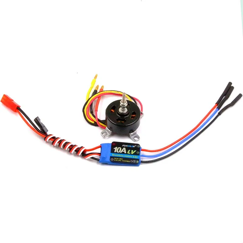 1 шт. Радиоуправляемый вертолет 2204 мотор кв бесщеточный с 2 3S Lipo 10A ESC Электрический