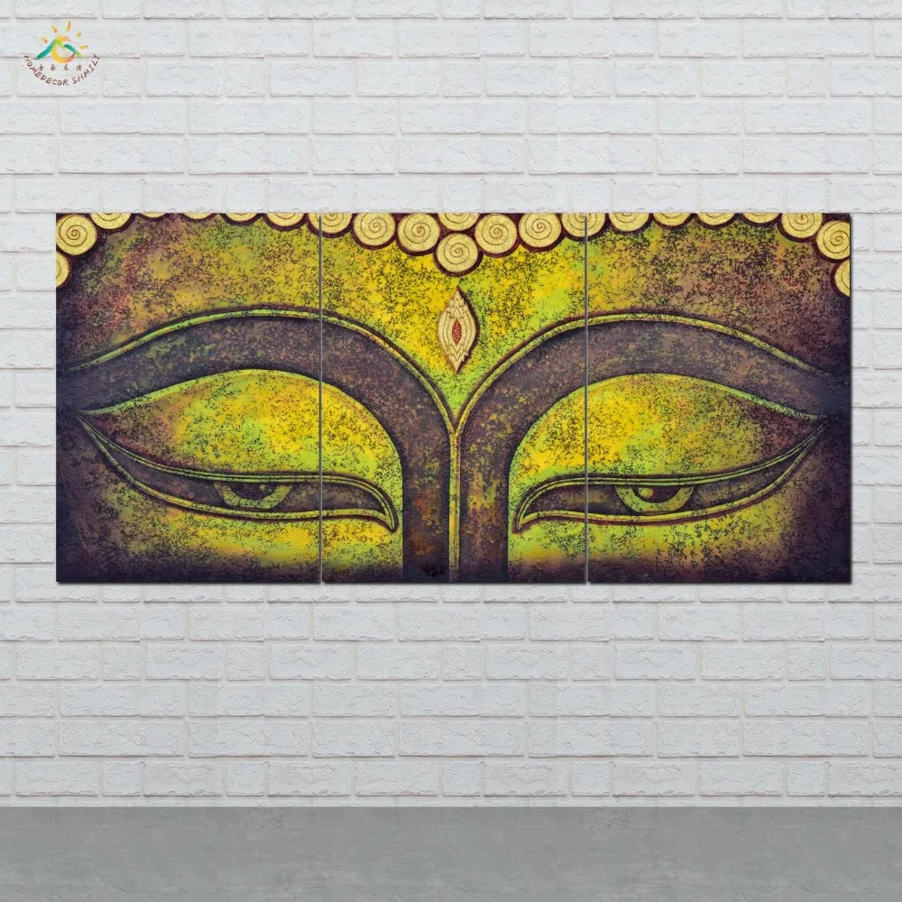 Wall Art Canvas Painting Posters and Prints Decorative Picture Abstract Buddha Decoration Home For Living Room 3 PIECES | Дом и сад