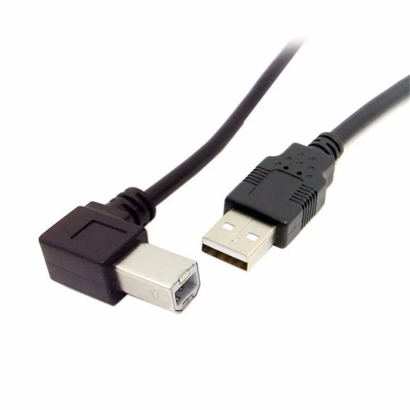 Кабель USB 2 0 A Male B левый Угловой кабель 90 градусов для принтера сканера жесткого