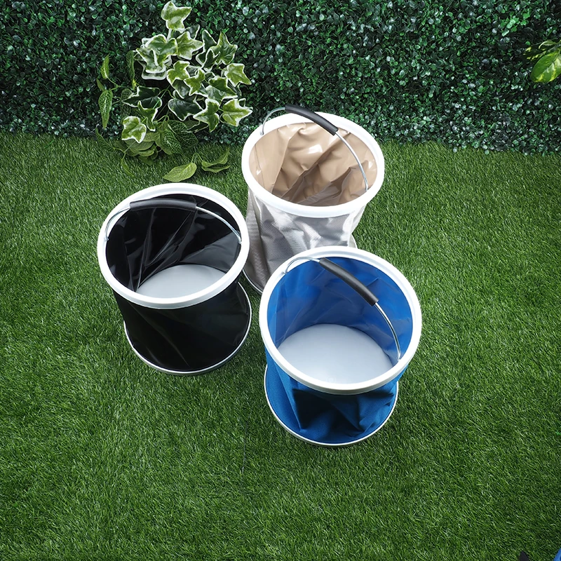 2016 New Outdoor Camping Water Portable Fishing Bucket Folding Washing